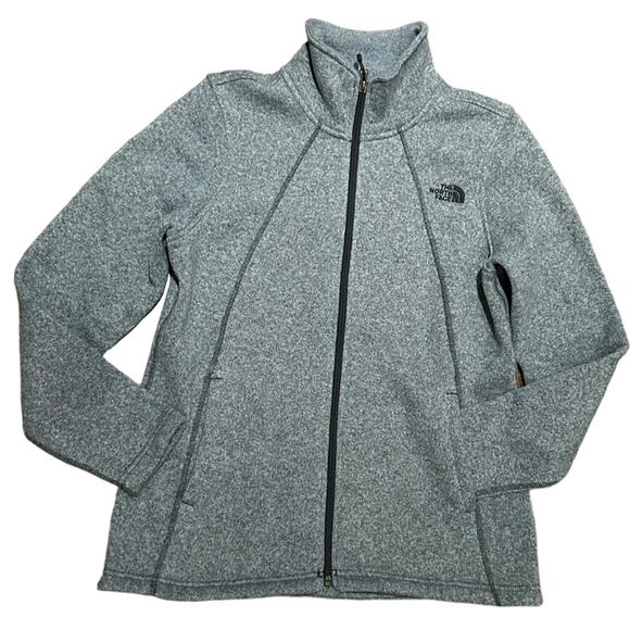 The North Face Women’s Size Large Blue Heathered Lightweight Full Zip Jacket - Picture 1 of 9